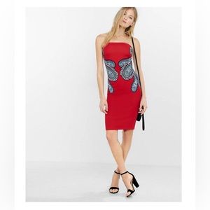 ❤️ Red & Paisley Tube Dress